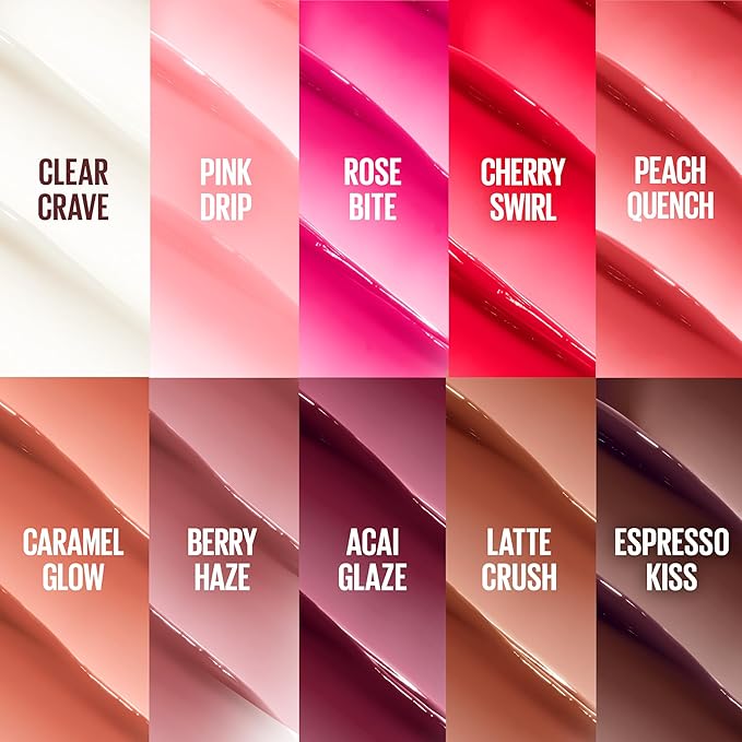 Maybelline Lifter Glaze Oil Balm with Hyaluronic Acid and Hydrating Oil Blend, Lip Balm with 24HRs of Smooth, Moisturizing Shine, Clear Crave (Crystal Clear)
