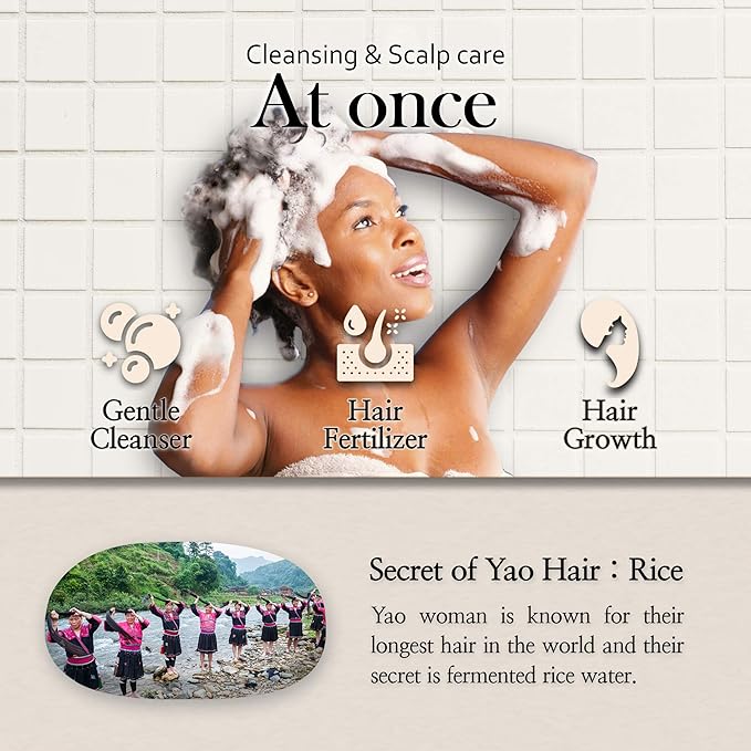 mimosu Fermented Rice Water Shampoo Bar – 2-Pack pH Balanced Unscented Solid Shampoo for hair growth, Nourishing, Eco-Friendly Korean Hair Care for Sensitive Scalp