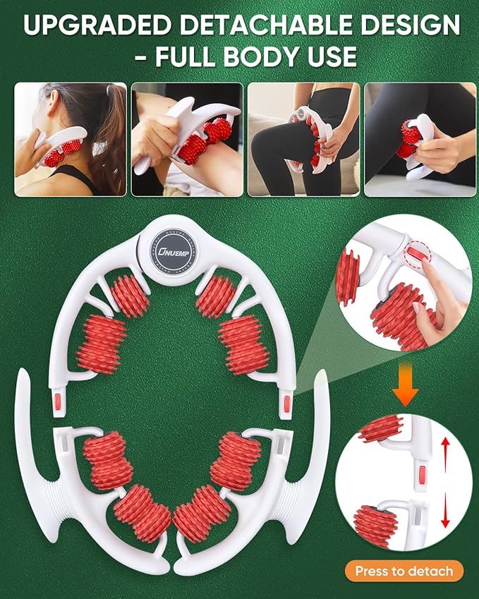 ONUEMP Cellulite Remover for Legs, Cellulite Massager Roller Muscle Roller, Fascia Massage Tool Thigh, Calf, Leg Massager - Anti-Celulitis, Lymphatic Drainage, Body Sculpting, Deep Tissue Pain Relief