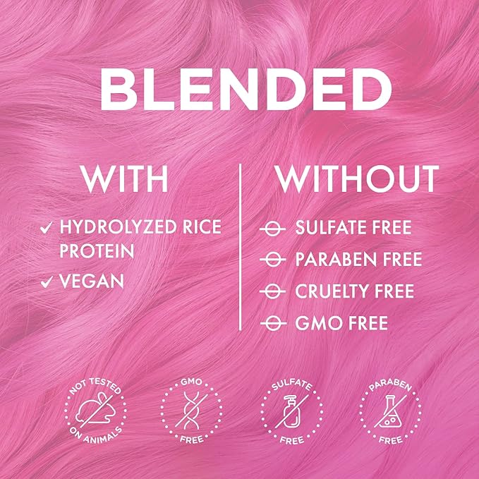 MOEHAIR VOODOO Pink Hair Dye, 8 Oz (Puppy Love), Pastel Pink, Vegan & Cruelty-Free, Semi-Permanent Hair Color, Intermixable, Ammonia, Sulfate & Paraben-Free