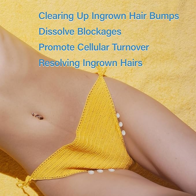 Ingrown Hair Patch With Microdart: Ingrown Hair Treatment - Fast and Effectively Clean Up Ingrown Hair Bumps for Facial, Beard, Armpits, Bikini Area for Men and Women - 9 Pack