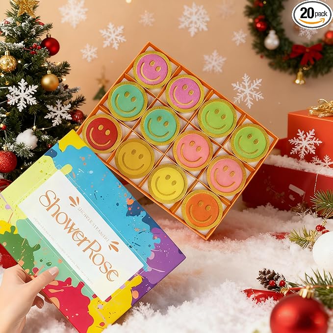 Shower Steamers Aromatherapy - Christmas Stocking Stuffers for Men, Birthday Gifts for Women, White Elephant, Relaxation, Self Care (15-Pack)