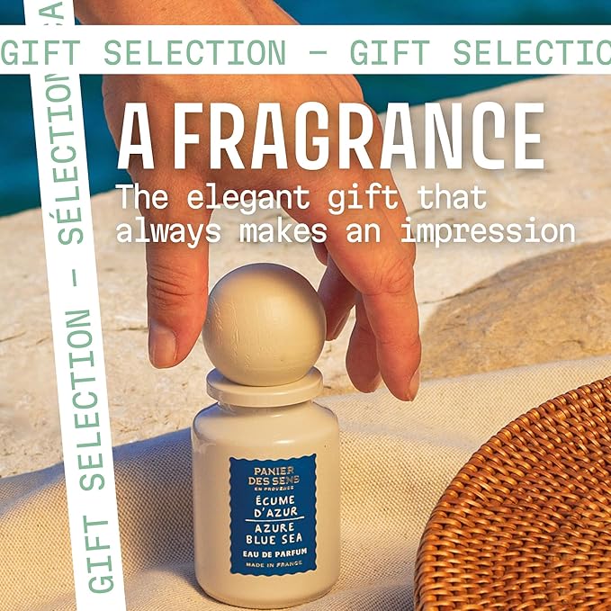 Panier des Sens - Azure Blue Sea Women Perfume 1.7 Floz – Fresh Perfume - Daily Luxury Women's Fragrances - Eau de Parfum Crafted in Grasse, France - Gifts for Her - Elegant Packaging