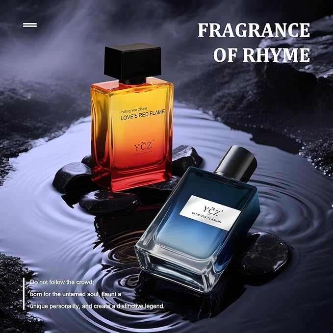 Ycz 2-Pack Love's Borrowing Fire Club Men's Pheromone Cologne - Lasting Citrus Fragrance, Male Glamour & Attraction, 1.7 oz Bottle, Perfect for Dates and Valentine's Day, Christmas Gifts Ideal