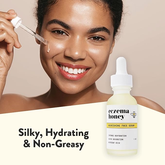 ECZEMA HONEY Nourishing Face Serum - Daily Hydrating Serum - Face Oil for Eczema, Dry & Sensitive Skin (1 Oz)