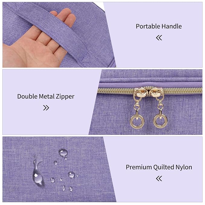 Nail Polish Organizer Case, Nail Supplies Storage Box Holds 45 Bottles Nail Polish & Nail Lamp, Travel Nail Tech Carrying Case, Nail Kit Bag For Nail Stuff & Manicure Tools