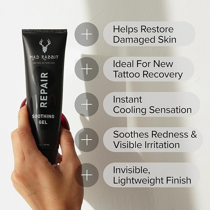 Tattoo Aftercare Soothing Gel & Moisturizer + Refresh Body Wash Bundle