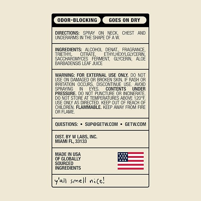 W Jake Paul Deep Woods Body Spray for Men, Odor Blocking Body Deodorant, Long Lasting Protection, 3.4 fl oz