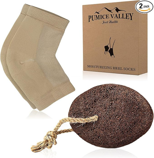Pumice Stone for Feet Set - Natural Lava Foot Stone Callus Removing Set - Foot Care Kit for Dry Cracked Feet Body Hands - Health Foot Care