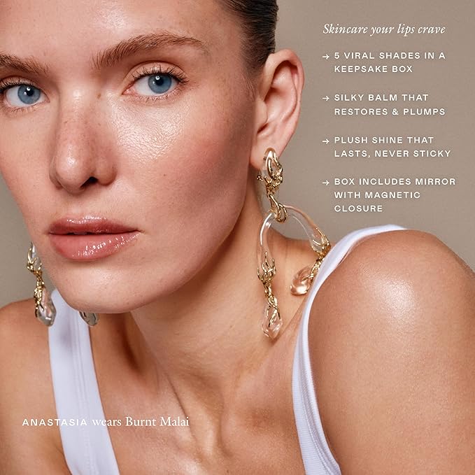 EADEM Le Chouchou Bisous Set, Lip Softening Balm, Lip Gloss for Women, Plumper and Mask for Lips, Overnight Hydrating & Moisturizing Luxury Lip Balm, 0.5 oz, 5 Piece Set