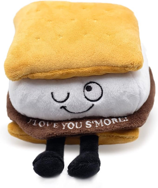 Punchkins S'Mores Plushie - I Love You S'More Cute Smores Plush, Gift for Chocolate Lovers, Food Plush Toy for Gifting