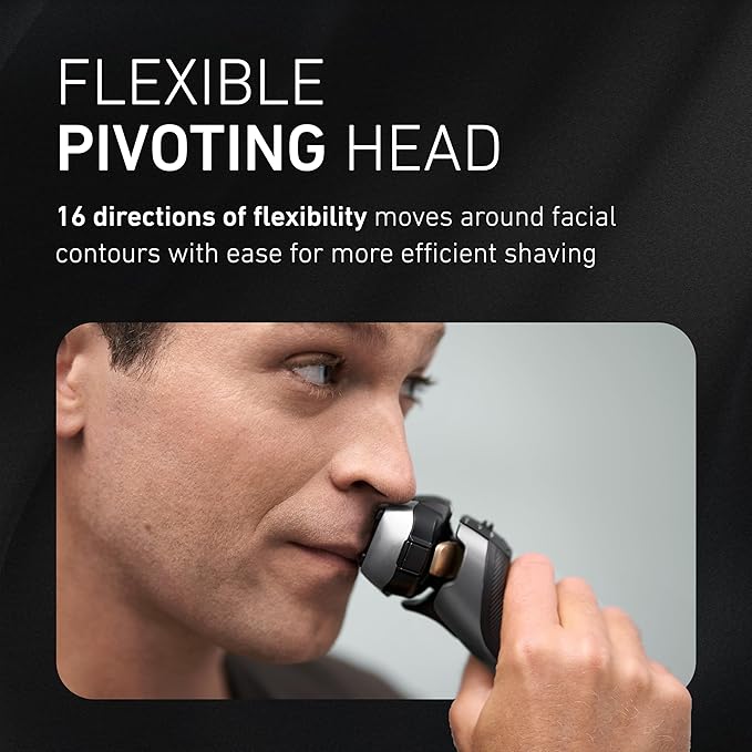 Panasonic ARC5 Electric Razor for Men with Pop-up Trimmer, Wet Dry 5-Blade Electric Shaver with Intelligent Shave Sensor and 16D Flexible Pivoting Head - ES-ALV6HS (Silver)