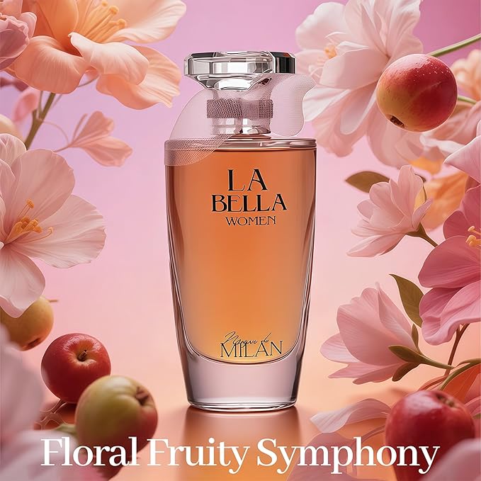 Elegant Floral Perfume for Women 100ml / 3.4 Oz Eau de Parfum - Long Lasting Iris, Earthy Patchouli, Warm Vanilla Scent for Day & Night(La Bella)