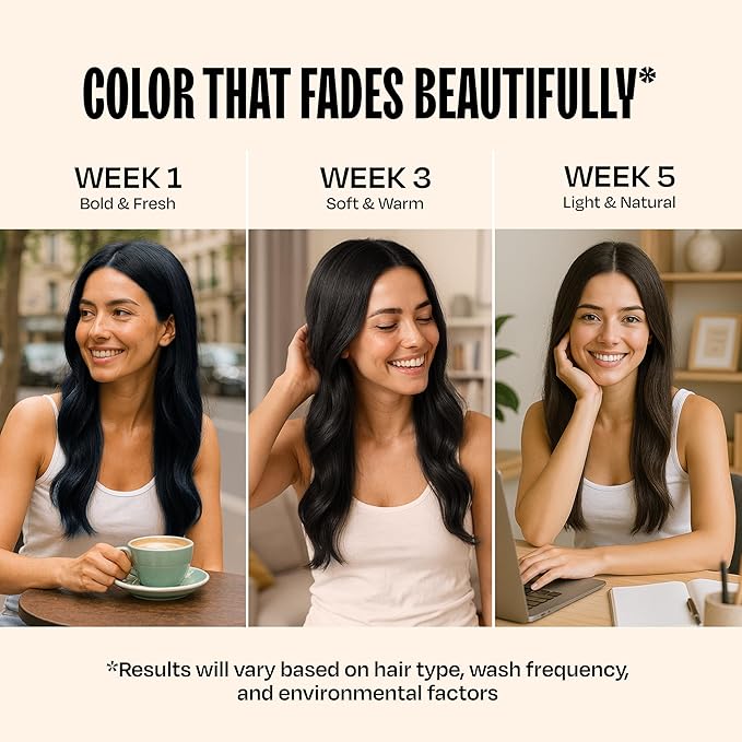 Overtone Semi Permanent Hair Color Conditioner, Indigo Iris, 8 oz, Nourishing, Damage-Free, Color Depositing Mask for All Hair Types with Shea Butter & Coconut Oil, Vegan & Cruelty-Free