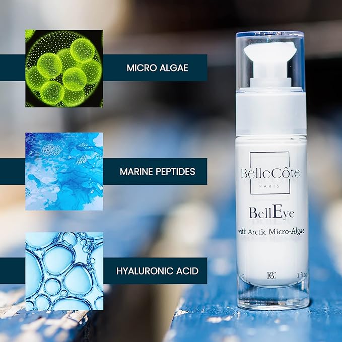 Anti Wrinkle Luxurious BellEye Cream - Eye Cream for Puffiness & Dark Circles, Eye Treatment with Arctic Micro-Algae for Dry & Dehydrated Skin Around Eyes | Diminishes Fine Lines (1 Oz)
