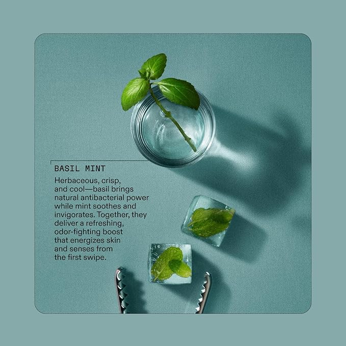 Cleo+Coco Extra Strength Deodorant Balm, Basil Mint (2.2 oz), Natural Aluminum Free Deodorant for Women & Men with 5X Odor Fighters, 24+hour Odor Control, Free from Synthetic Fragrance, Vegan