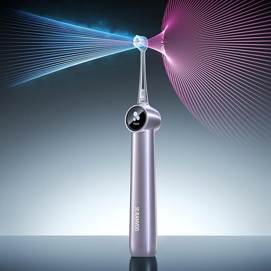 RANVOO AirJet II [Upgraded Jet Clean] Sonic Electric Toothbrush, 100% Plaque Removal, White for Adult Protect Gum Orthodontic Teeth Clean Rechargeable Gift with 3 Pro Brush Heads, Pale Violet