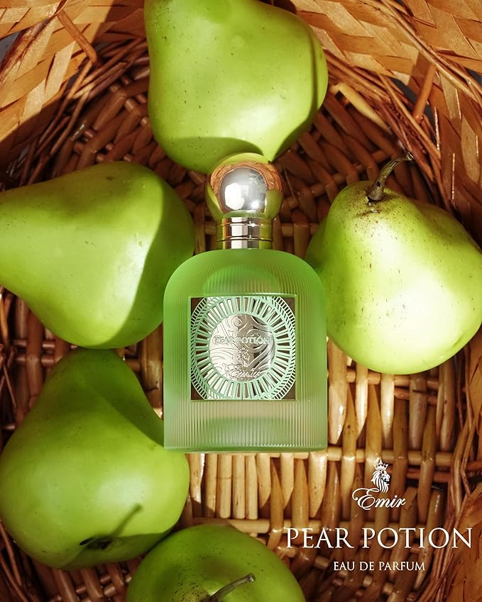 Paris Corner | Pear Potion EDP 3.4 Fl Oz | Unisex Pear Perfume from the Emir Series with Fruity Notes Fragrance