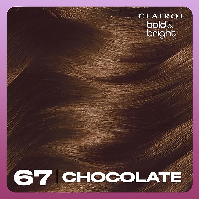 Clairol Bold & Bright Permanent Hair Dye, 67 Chocolate Hair Color, Pack of 1