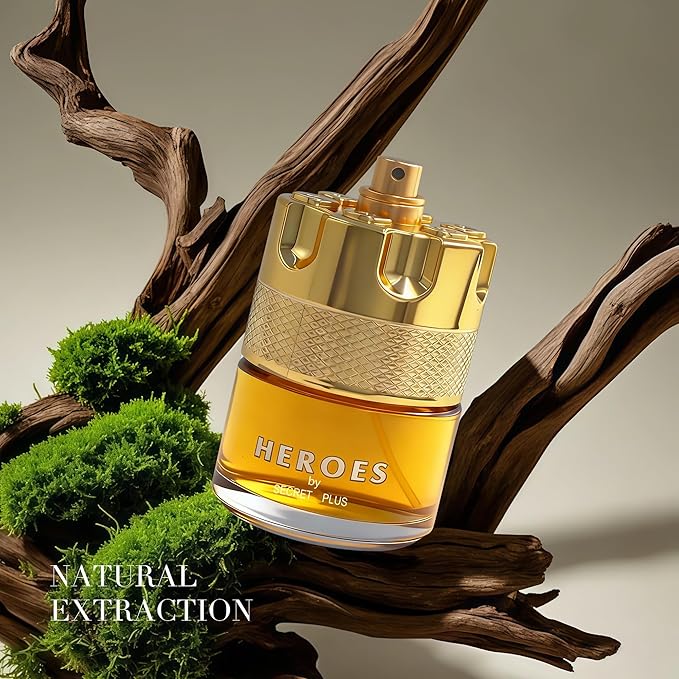 HEROES-SECRET PLUS, Men's Cologne Gift, Long Lasting EDP, Aura of Elitism & Modern Style, Perfume for Business, Commute and Casual Use, 3.4 Fl Oz