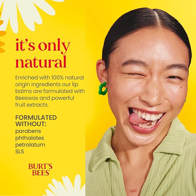 Burt's Bees Stocking Stuffers, Lip Balm Beeswax and Ultra Conditioning Lip Balm Pack, Hydrating Lip Moisturizer with Kokum and Shea Butter, Natural Origin Lip Care, 4 Tubes, 0.15oz.