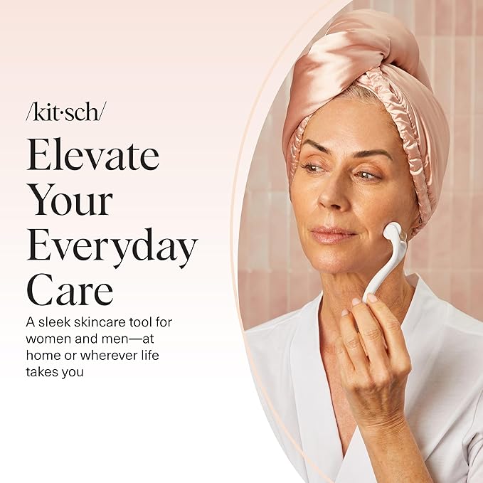 Kitsch Derma Roller – Skin Care Tool & Face Roller for Boosting Absorption of Serums & Oils - Beard Derma Roller for Men - Easy-to-Use Beauty Roller for Skin, Beard & Hair Growth