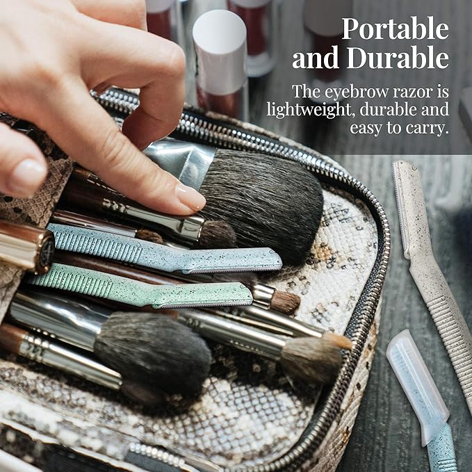 ennva Eyebrow Razor for Women | Dermaplane Facial Razor for Face | Hair Trimmer Face Razor for Body Use | Multipurpose Facial Hair Removal Disposable Blades Eyebrow Shaper Tool - 12pcs