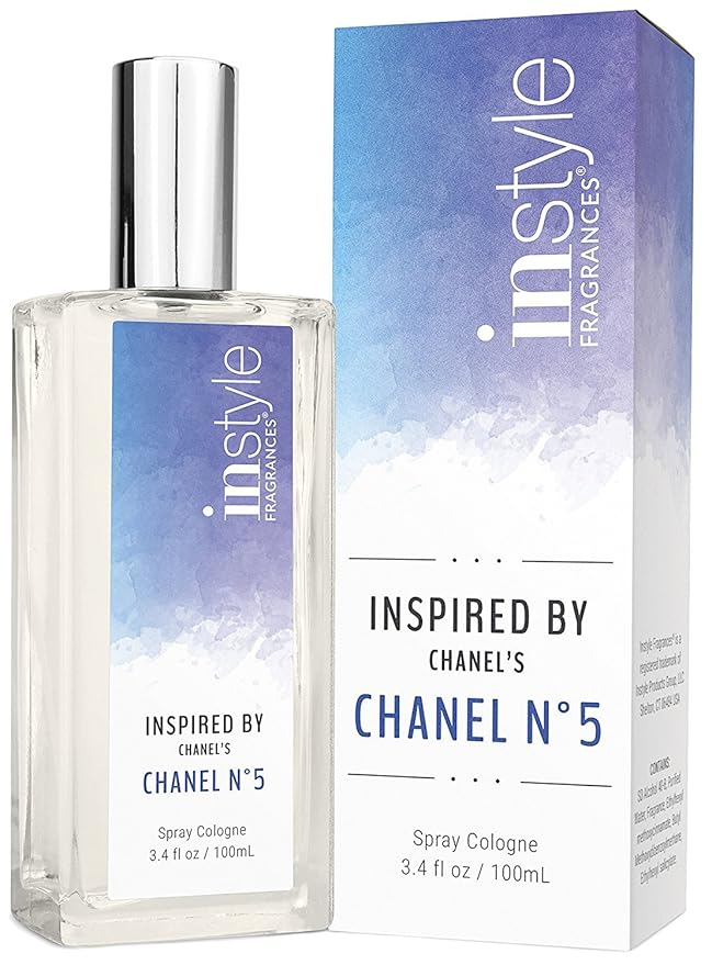 Instyle Fragrances, Inspired by Chanel's Chanel No. 5, Women’s Eau de Toilette, CLEAN, Vegan, Paraben-Free, Never Tested on Animals, 3.4 Fluid Ounces