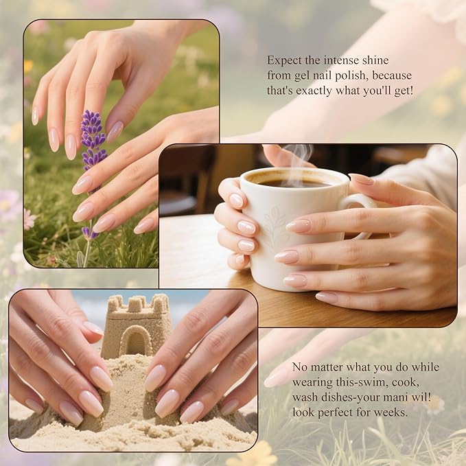 Artdone Gel Nail Polish Hema-free Solid Color light Nnude Color For All Seasons Neutral Soak Off LED Lamp Needed For Manicure Nail Art