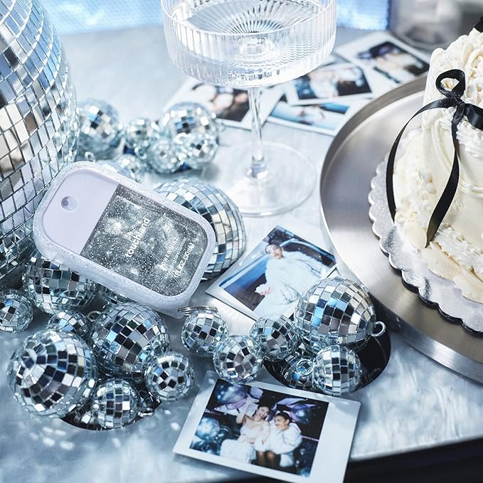 Touchland Special Edition Confetti Cake Mist + Frosted Sparkle Case Set, Scented & Stylish Hydrating Hand Sanitizer Spray Bundle, Travel Size, Dye Free, Amazon Exclusive