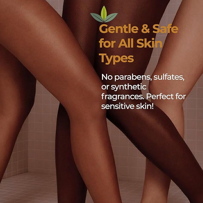 Nature’s Sugar Calming Post Wax Care Cream – Soothing Aftercare for Ingrown Hair & Itchy Skin – Hydrating Shea Butter & Sunflower Seed Oil– Fast-Absorbing Post Wax Cream for All Skin Types – 4 oz