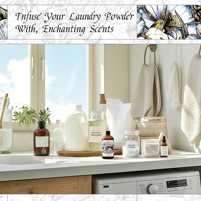 HIQILI Fresh Linen Fragrance Oil for Candle & Room Spray Making, Add to Dryer Balls, Freshie Scents for Essential Oil Diffuser - 5.07 Fl Oz