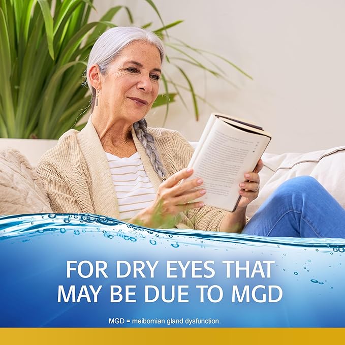 Refresh Eye Drops, Lubricant, Artificial Tears, Preservative-Free | Optive MEGA-3 | 60 Containers | Single-Use | 0.01 fl oz