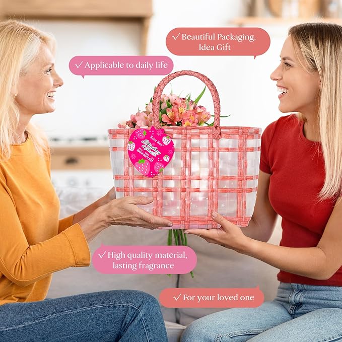 Spa kit for Women, Unique Birthday Gifts for Girl, Christmas Gifts for Women Teen Girls Tote Bag, 13pc spa gift baskets for girls beauty Bag bath products for Daughter, Girlfriend Mother's Day