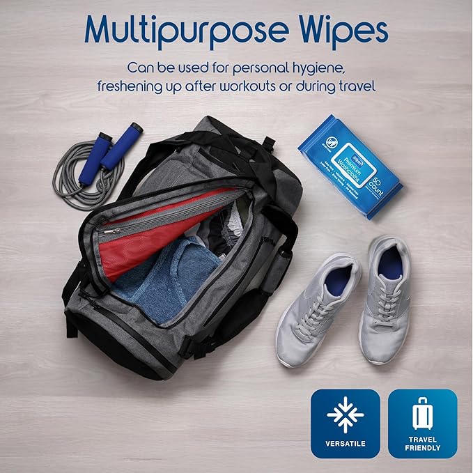 Inspire Adult Wet Wipes, Wash Cloths | Adult Wipes for Incontinence & Cleansing for Elderly, 8"x12" Count 12 packs of 50