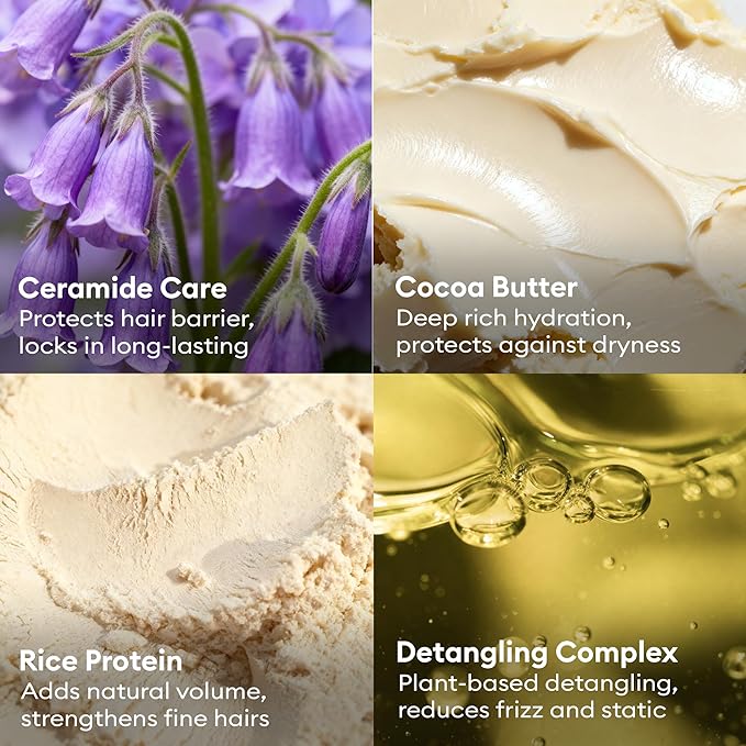 Vove Complete Hair & Body Bar Set with Storage Bags, 3 Bars: Shampoo, Conditioner & Body Wash with Rice Protein & Cocoa Butter, Vanilla Cedar & Neroli, Plastic-Free, Moisturizing & Strengthening