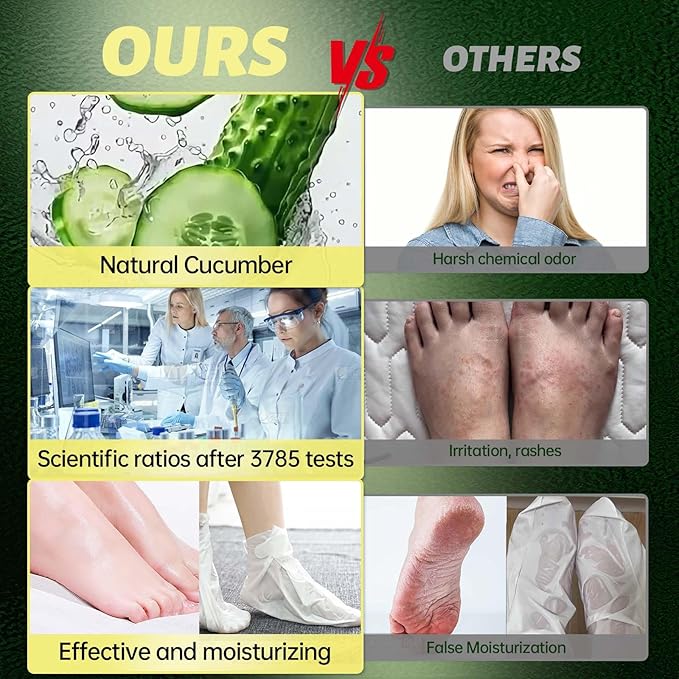 Foot Peeling Mask, Natural Exfoliating Foot Mask, Dead Skin Callus Remover Repair Heels, Hydrating Foot Care for Dry Cracked Feet（3 PacK）