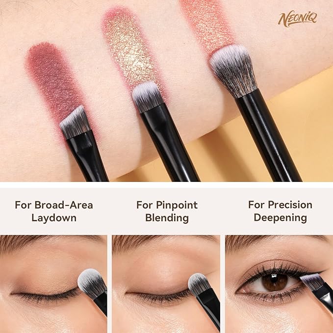 10 PCS Foundation Contour Conceal Brush Set With Bag, Makeup Brushes, Double-End Multi-functional Brushes for Foundation Powder Blush Eyeliner Eyeshadows, Professional Face Brush Set（Black）