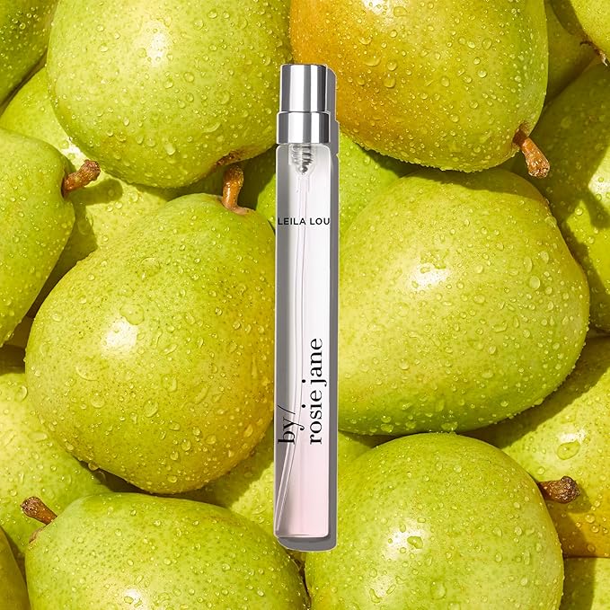 By Rosie Jane Travel Perfume Spray (Leila Lou) - Clean Perfume for Women - Non-Toxic Body Mist with Notes of Juicy Pear, Sweet Jasmine & Tangerine Skin - Paraben, Sulfate & Phthalate Free (10ml)