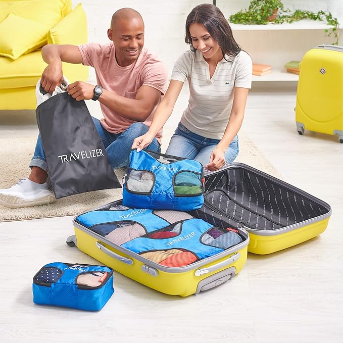 Travel Packing Cubes 5 pcs Luggage Organizer Set for Bag & Suitcase
