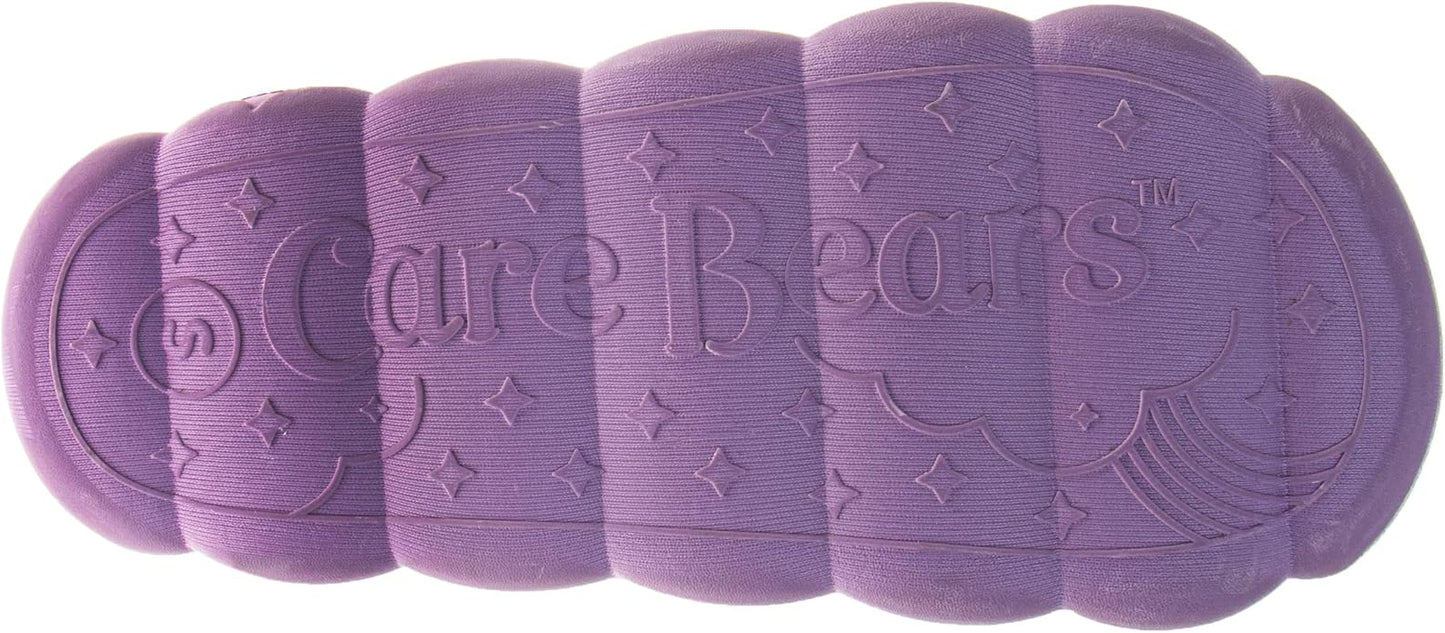 Josmo Care Bear Slippers for Girls Womens Cozy Plush Indoor Shoes Fun Fuzzy Bear House Slippers for Little Kids/Big Kids/Adults