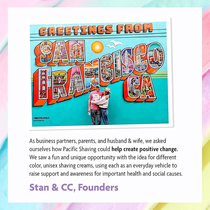 Pacific Shaving Company Purple Shaving Cream - Foaming Colorful Shaving Cream - Hydrating, Redness Reducing + Irritation Free Shave Cream (7 Oz)