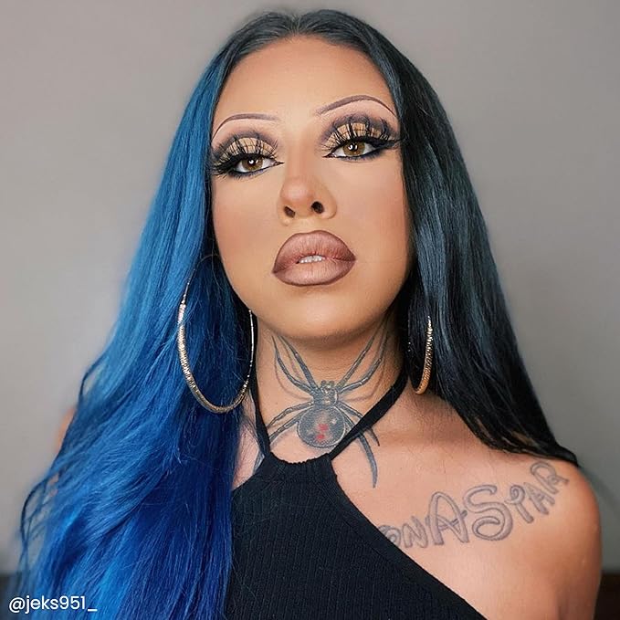 Arctic Fox Semi-Permanent Hair Dye, Vegan & Cruelty-Free, Vibrant Blue Color, Ammonia-Free, Peroxide-Free, Conditioning Formula, Poseidon, 8 Fl Oz (Pack of 2)