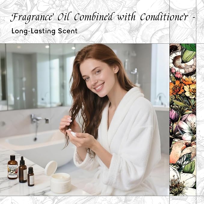 HIQILI Guardian Rose Fragrance Oil for Making Candles, Inspired by Byrdo No Men's Land Rosa, DIY Soaps, Perfume, Scent Diffusers, Skin & Hair Care - 1Fl Oz