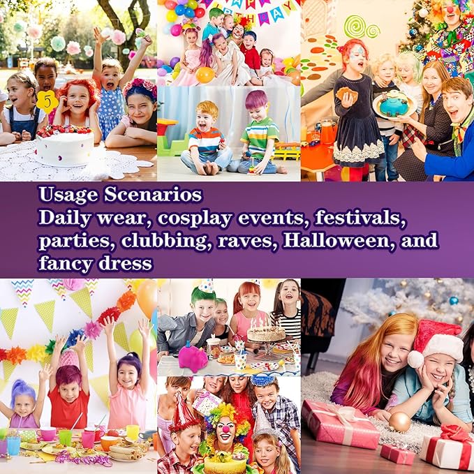 Purple Hair Color Wax, Temporary Hair Color Wax, Temporary Hair Dye for Dark Hair, Washable, Kids, Halloween, Cosplay, Party, Girls