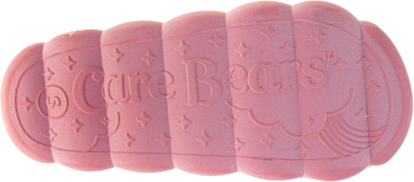 Josmo Care Bear Slippers for Girls Womens Cozy Plush Indoor Shoes Fun Fuzzy Bear House Slippers for Little Kids/Big Kids/Adults