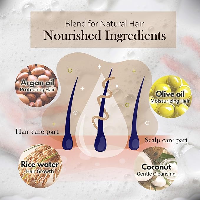 mimosu Fermented Rice Water Shampoo Bar – 2-Pack pH Balanced Unscented Solid Shampoo for hair growth, Nourishing, Eco-Friendly Korean Hair Care for Sensitive Scalp