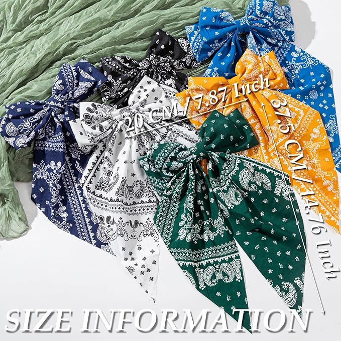 Nonslip Hair Bows Claw Clips for Women & Girls - 6 PCS Big Bow-Knot Clips for Thick & Thin Hair