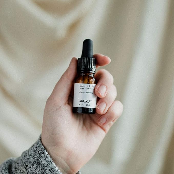 AromaTech Vanilla Bourbon Aroma Essential Oil Blend: Luxury Hotel Inspired Aromatherapy with Vanilla Bean, Bourbon & Oak Barrel for Ultrasonic Diffusers & Nebulizers - 0.3 fl oz, 10 mL