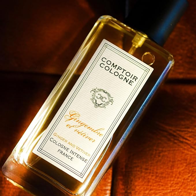 Ginger and Vetiver Intense - Sparkling Top Notes of Bergamot Mixed with Spicy Peppery Notes - Long-Lasting Mens Cologne - 3.3 oz